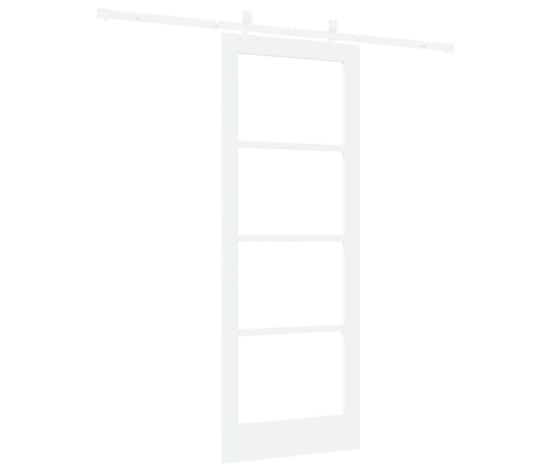 Bīdāmās Durvis Balts 78 X 202 Cm Koks Un Metāls Vidaxl