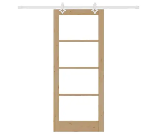 Bīdāmās Durvis Brūna 83 X 202 Cm Koks Un Metāls Vidaxl