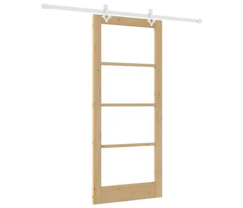 Bīdāmās Durvis Brūna 86 X 198.5 Cm Koks Un Metāls Vidaxl