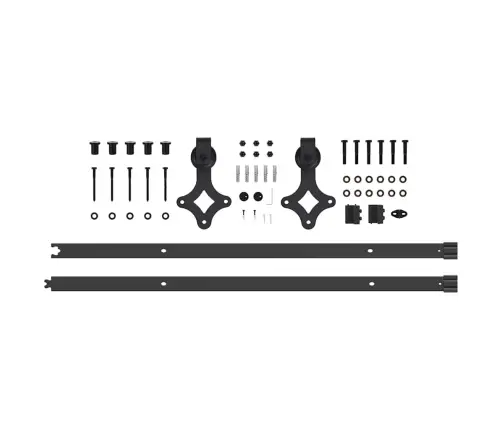 Bīdāmās Durvis Ar Aparatūras Komplektu 61X198.5 Cm Cieta Koka Priedes Vidaxl