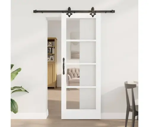 Stumdomos Durys Kita Balta 73.5 X 198.5 Cm Medis Ir Metalas