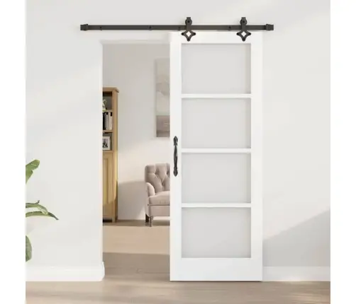 Stumdomos Durys Kita Balta 73.5 X 198.5 Cm Medis Ir Metalas