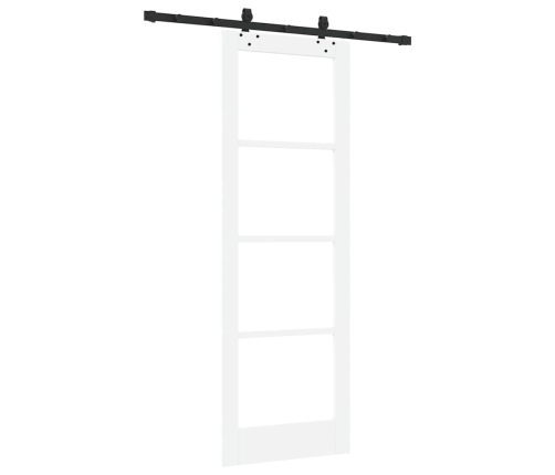 Libisev Uks Muu Valge 73.5 X 211 Cm Puit Ja Metall