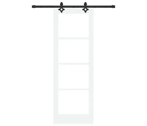 Bīdāmās Durvis Ar Aparātu Komplektu Balts 73.5X211 Cm Cietkoks Priede Vidaxl