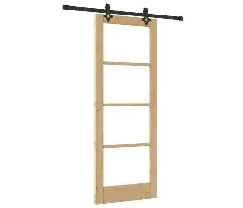 Bīdāmās Durvis Ar Aparatūras Komplektu 78X202 Cm Cietās Priedes Vidaxl