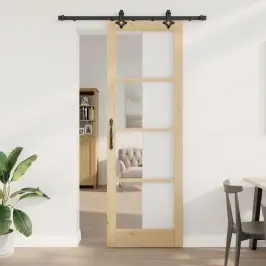 Bīdāmās Durvis Cits Brūna 78 X 232 Cm Koks Un Metāls Vidaxl