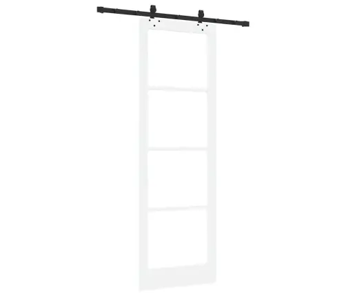 Stumdomos Durys Kita Balta 78 X 232 Cm Medis Ir Metalas Stumdomos Durys Kita Balta 78 X 232 Cm Medis Ir Metalas