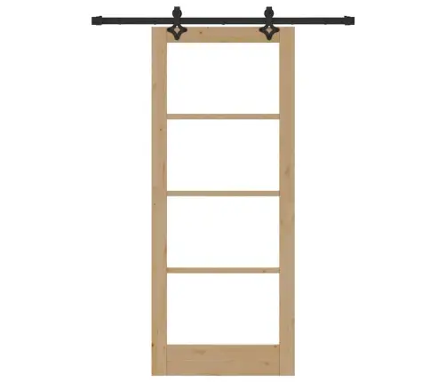 Libisev Uks Neutraalne 83 X 202 Cm Soe Männipuit Ja Klaas