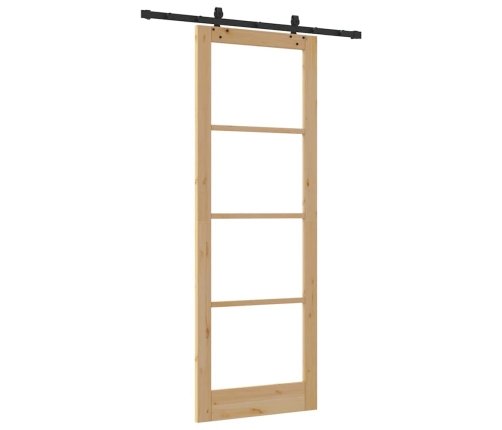 Slīdošās Durvis Ar Stiprinājumu Komplektu 83X232 Cm Masīvkoka Priedes Vidaxl