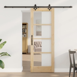 Stumdomos Durys Kita Ruda 73.5 X 198.5 Cm Medis Ir Metalas