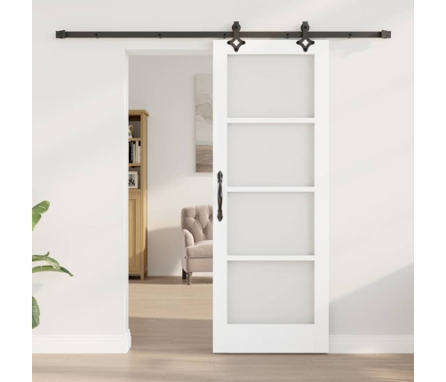 Libisev Uks Muu Valge 73.5 X 198.5 Cm Puit Ja Metall