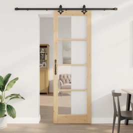 Bīdāmās Durvis Cits Brūna 78 X 232 Cm Koks Un Metāls Vidaxl