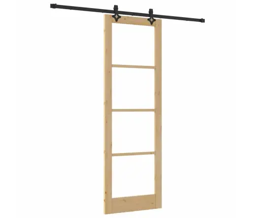 Bīdāmās Durvis Ar Aparatūras Komplektu 78X232 Cm Masīvkoka Priede Vidaxl