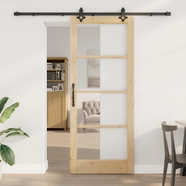 Bīdāmās Durvis Cits Brūna 86 X 211 Cm Koks Un Metāls Vidaxl