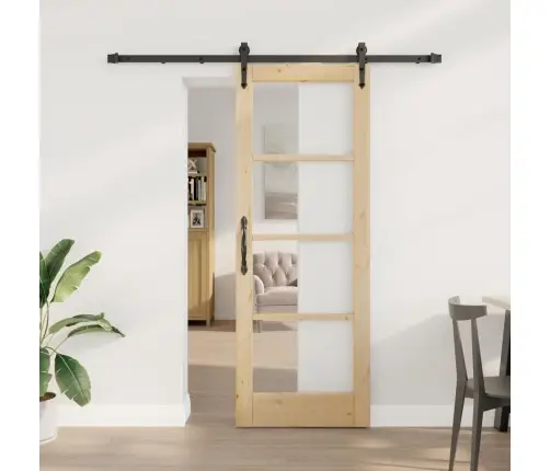 Slankios Durys Ruda 73.5 X 198.5 Cm Medis Ir Metalas