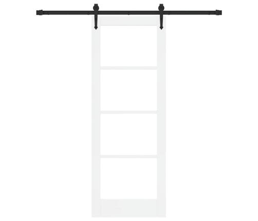 Slīdošas Durvis Balts 73.5 X 198.5 Cm Koks Un Metāls Vidaxl