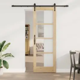 Slankios Durys Ruda 73.5 X 211 Cm Medis Ir Metalas