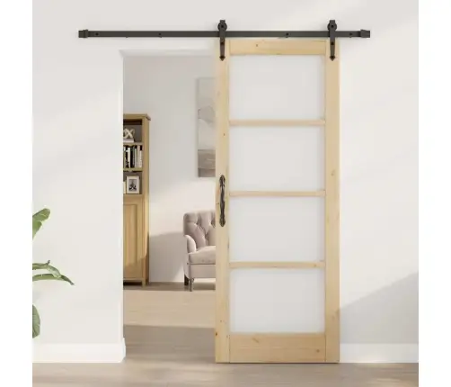 Slīdošas Durvis Brūna 78 X 202 Cm Koks Un Metāls Vidaxl