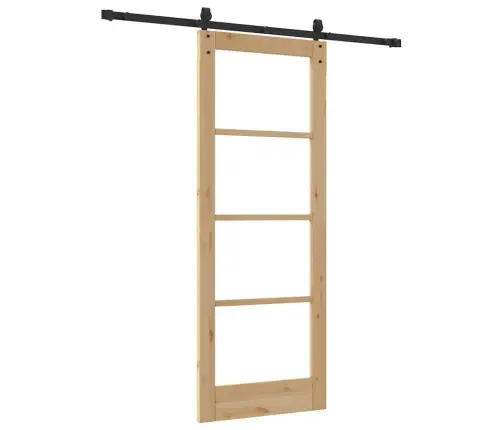 Slīdošas Durvis Brūna 78 X 202 Cm Koks Un Metāls Vidaxl