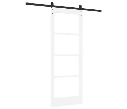 Slīdošas Durvis Balts 78 X 202 Cm Koks Un Metāls Vidaxl