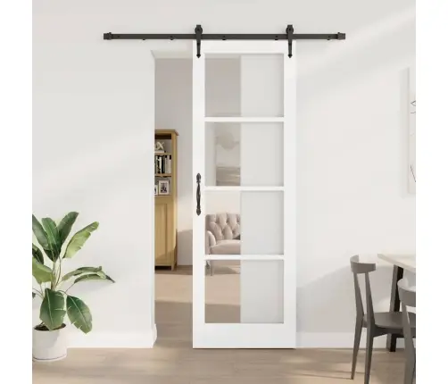 Slīdošas Durvis Balts 78 X 232 Cm Koks Un Metāls Vidaxl