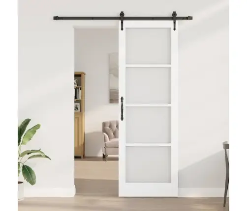 Slīdošas Durvis Balts 78 X 232 Cm Koks Un Metāls Vidaxl