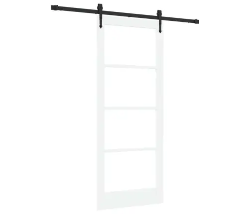 Slīdošas Durvis Balts 83 X 202 Cm Koks Un Metāls Vidaxl