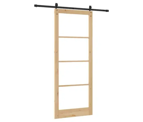 Slīdošas Durvis Brūna 83 X 232 Cm Koks Un Metāls Vidaxl