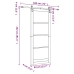 Liuguks Valge 83 X 232 Cm Puit Ja Metall