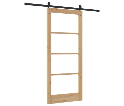 Slīdošas Durvis Brūna 86 X 198.5 Cm Koks Un Metāls Vidaxl