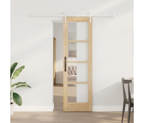 Slīdošas Durvis Brūna 61 X 198.5 Cm Koks Un Metāls Vidaxl