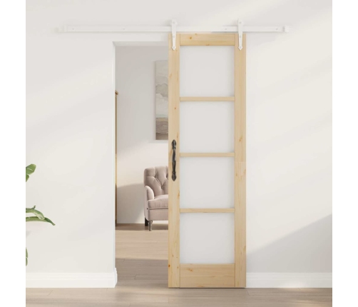 Slīdošas Durvis Brūna 61 X 198.5 Cm Koks Un Metāls Vidaxl