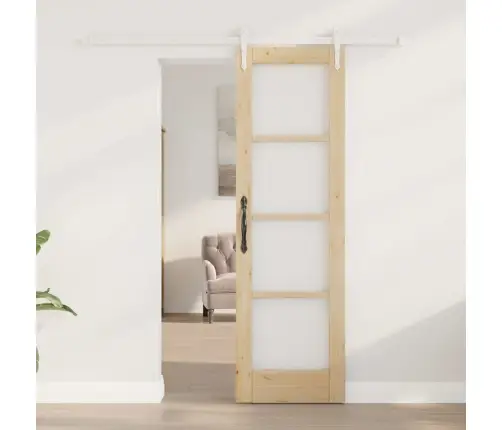 Slankios Durys Ruda 61 X 198.5 Cm Medis Ir Metalas