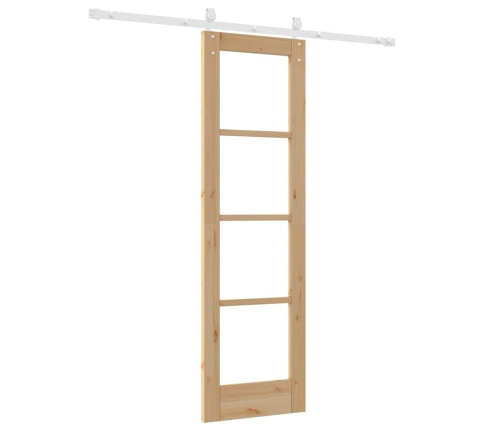 Slīdošas Durvis Brūna 61 X 198.5 Cm Koks Un Metāls Vidaxl