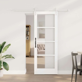 Slīdošas Durvis Balts 73.5 X 198.5 Cm Koks Un Metāls Vidaxl