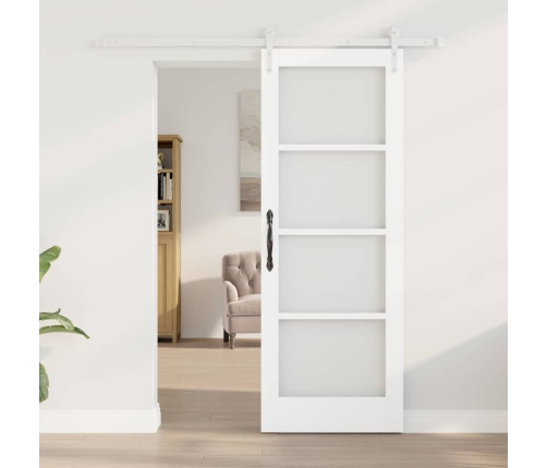 Slīdošas Durvis Balts 73.5 X 198.5 Cm Koks Un Metāls Vidaxl