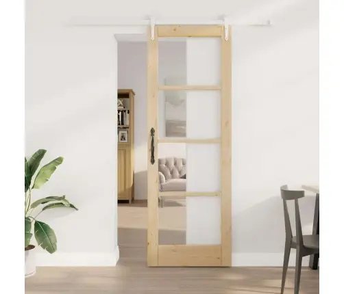 Slīdošas Durvis Brūna 73.5 X 211 Cm Koks Un Metāls Vidaxl