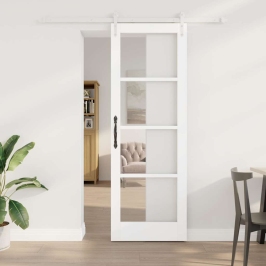 Liuguks Valge 73.5 X 211 Cm Puit Ja Metall