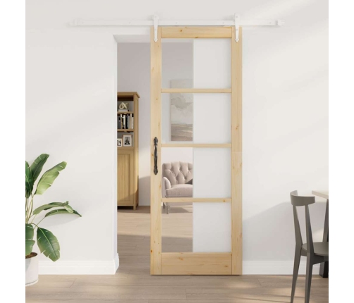 Slīdošas Durvis Brūna 78 X 211 Cm Koks Un Metāls Vidaxl