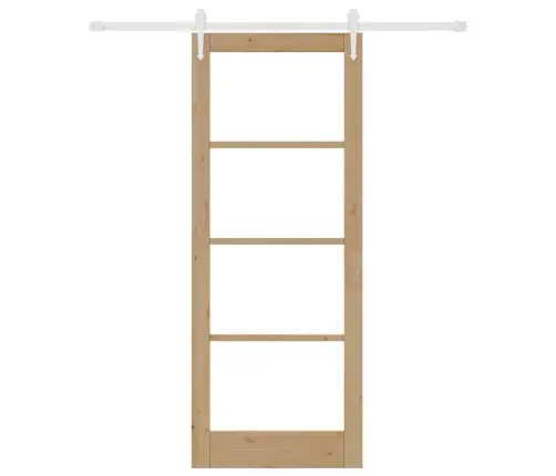Slīdošas Durvis Brūna 83 X 211 Cm Koks Un Metāls Vidaxl