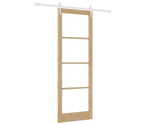 Slīdošas Durvis Brūna 83 X 232 Cm Koks Un Metāls Vidaxl