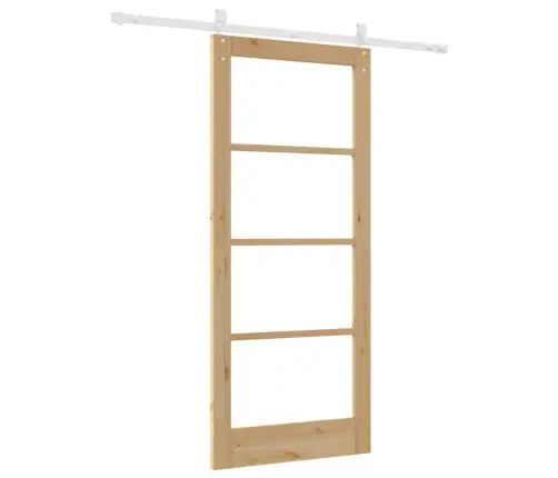 Slankios Durys Ruda 86 X 198.5 Cm Medis Ir Metalas