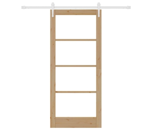 Slīdošas Durvis Brūna 86 X 198.5 Cm Koks Un Metāls Vidaxl