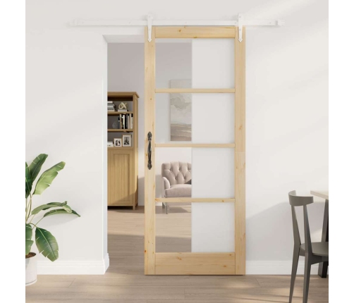 Slīdošas Durvis Brūna 86 X 211 Cm Koks Un Metāls Vidaxl