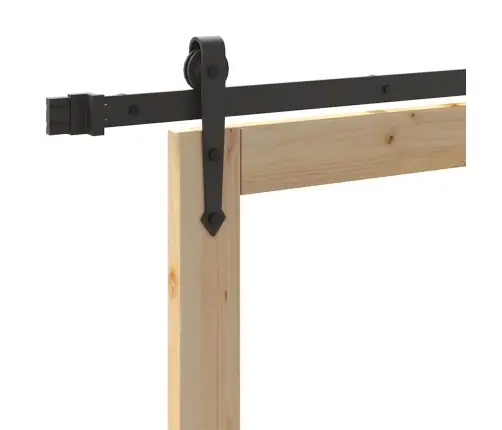 Bīdāmās Durvis Ar Aparatūras Komplektu 73.5X198.5 Cm Cietais Priedes Koks Vidaxl