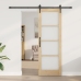 Bīdāmās Durvis Ar Aparatūras Komplektu 73.5X211 Cm Cietā Priedes Kokā Vidaxl