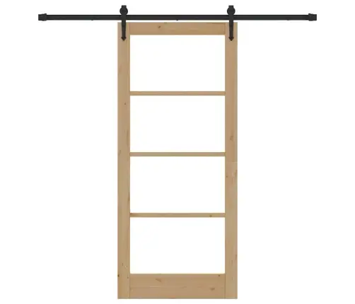 Slankios Durys Ruda 86 X 198.5 Cm Medis Ir Metalas