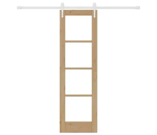 Bīdāmās Durvis Ar Aparatūras Komplektu 61X198.5 Cm Masīvkoks Priede Vidaxl