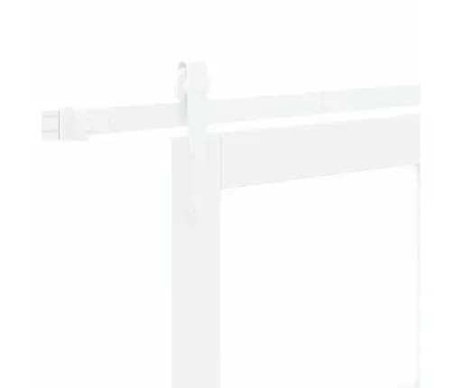 Bīdāmās Durvis Ar Aparatūras Komplektu Balts 73.5X211 Cm Cieta Koka Priežu Vidaxl