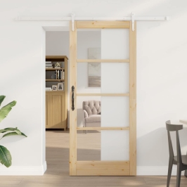 Slīdošas Durvis Brūna 78 X 202 Cm Koks Un Metāls Vidaxl